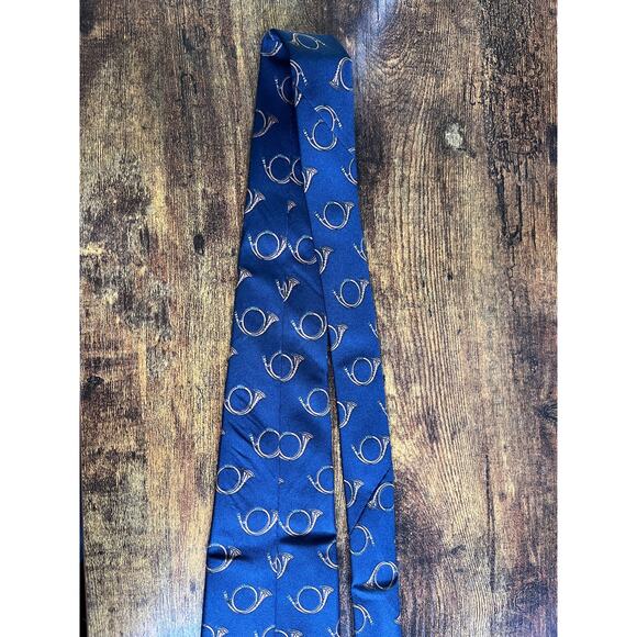 1960s Campilini Beau Brummell Horns Equestrian Bit Bridle Old Money Office Tie - Picture 8 of 9